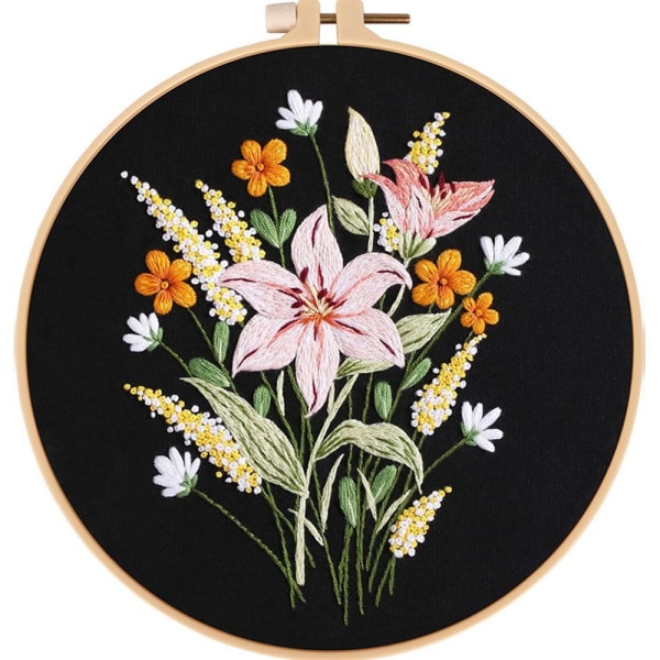 Övningssats för broderisöm Blombroderi C C C