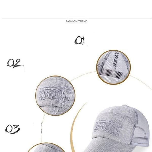 Baseball-lippis, unisex, vaaleanharmaa light grey