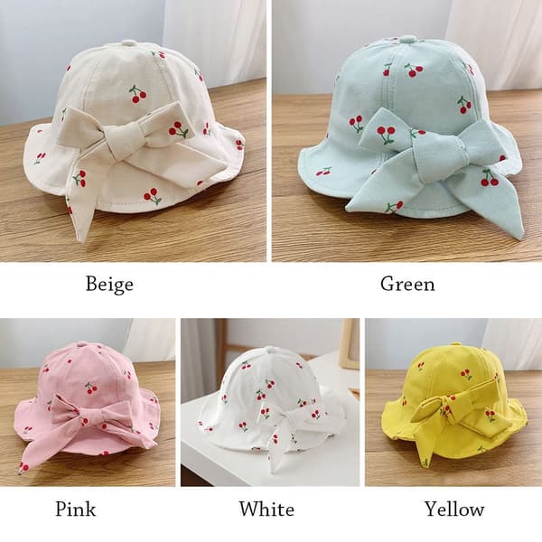 Børne Bucket Hat Solhætte HVID White