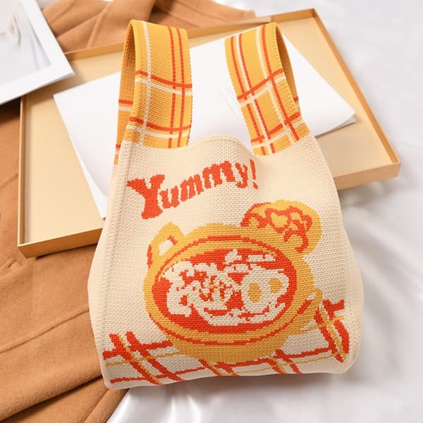 Knit Handbag Tote Bag 9 9 9