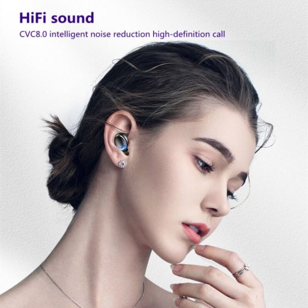 Trådløse hodetelefoner Mini ørepropper Hodetelefon Bluetooth øretelefon