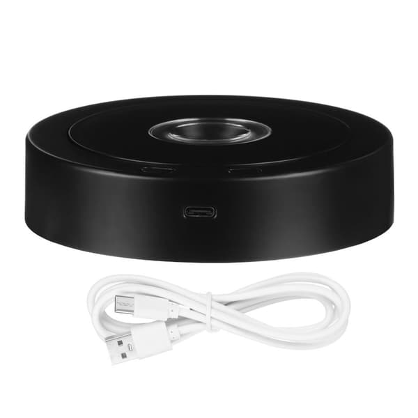 Led Roterende Display Stand 8 Lys Modes Display Sokler SORT black