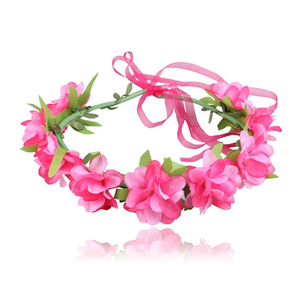 Brud Hår Kransar Blomma Hårband ROSA pink