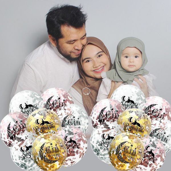 Eid Mubarak -ilmapallot Islami Muslimi Juhlakoristelu 07 07
