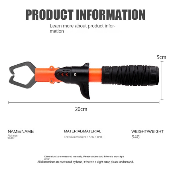 Fishing Gripper Fish Lip Tangen BLÅ blue