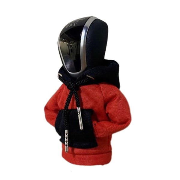Hættetrøje Bil Gear Shift Cover Knop Hættetrøje Sweatshirt HVID&RØD WHITE&RED