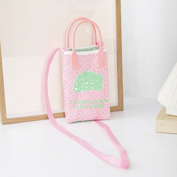 Knit Handbag Knot rannelaukku PINK pink