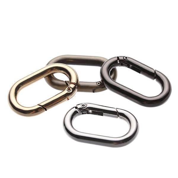 5st Fjäder Ovala Ringar Väska Bältesspännen SILVER 16MM Silver 16mm