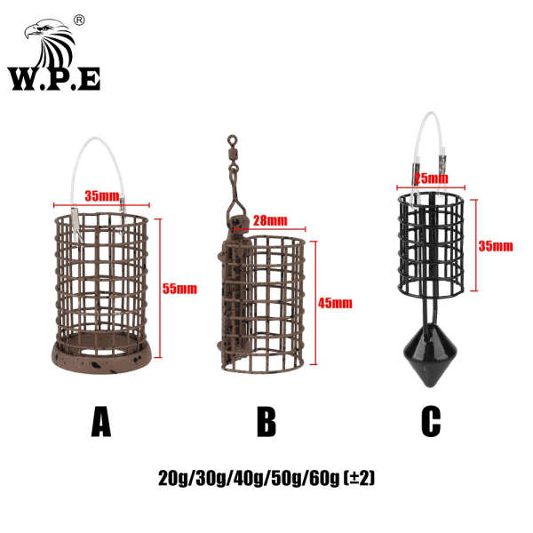 1/2kpl karppisyötti syöttihäkkikalastussyöttikorin pidike A-30g-2pcs