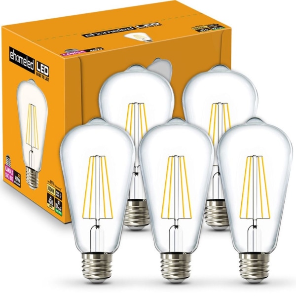 5st LED glödlampa Vintage Bulb E27