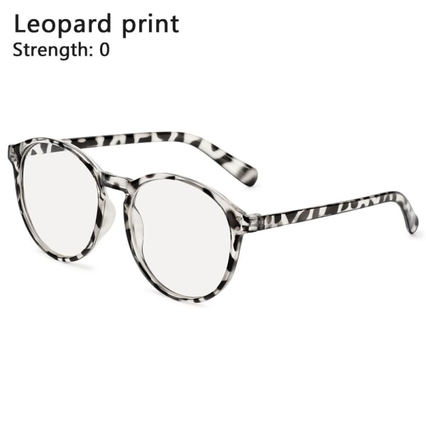 -1.0~-4.0 Myopi Glasögon Glasögon LEOPARD PRINT STYRKA 0 leopard print Strength 0-Strength 0