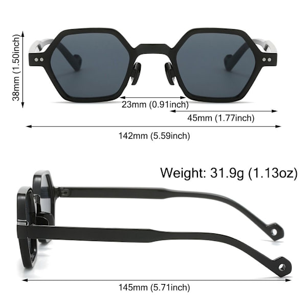 Polygon Square Solbriller Hexagon Shades C1 C1 C1