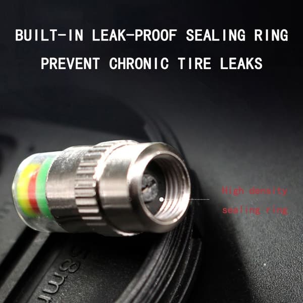 4 stk Tire Air Alert Cap Dæktrykindikator Dæktryk 4pcs
