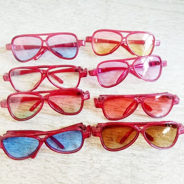 Cute Heart Frame Plush Doll Eyeglasses 2 2 2