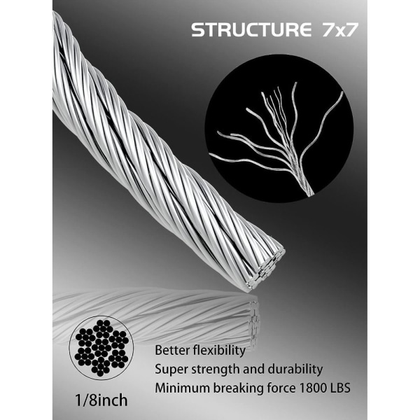 Wire Trellis Kit Kaapelit Vaijerisarja String Light Ripustussarja