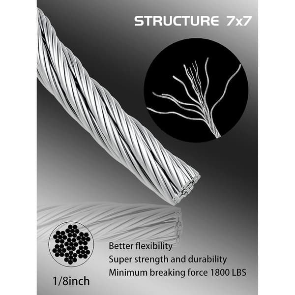 Wire Trellis Kit Kabler Wire Rope Kit String Light Hanging Kit