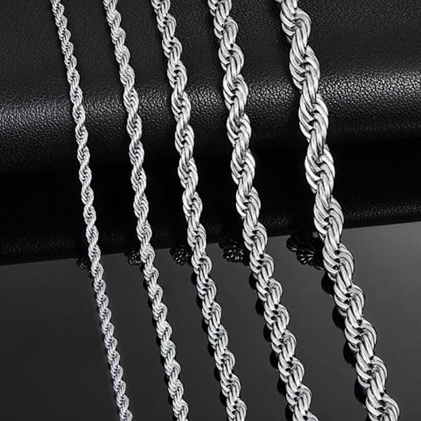 Rebkæde Slange Bred Halskæde SØLV 56CM 56CM silver 56cm-56cm