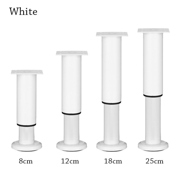 Møbelhjul Fotben HVIT 12CM White 12cm