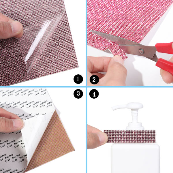 Rhinestone Sheet Crystal Sticker ROSE RED rose red