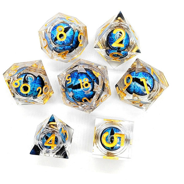 7 STK Resin Dragon Eye Terning Halloween Longan Terning 5 5 5