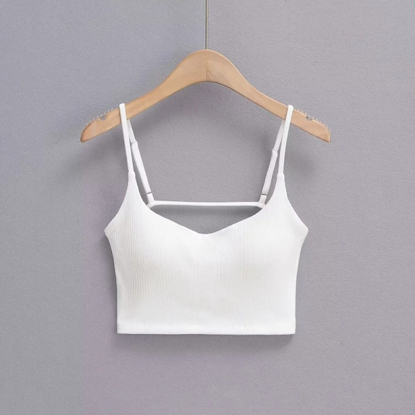 Strap Slim Beach Top Naisten Camisole WHITE M White M