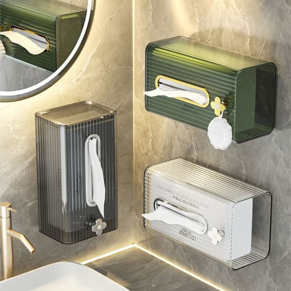 Tissue Box Serviett Oppbevaring Organizer SØLV Silver