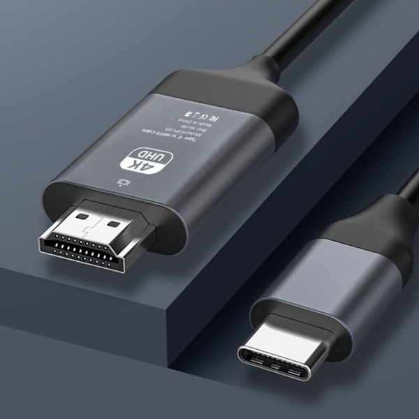 Type-C-HDMI-sovitinkaapeli 4K HD -kaapeli