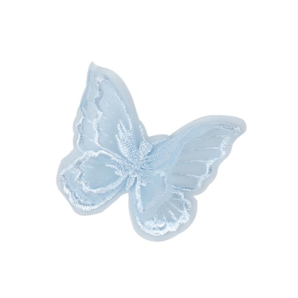 3D-simulering dubbel fjäril spets broderi patch fjäril