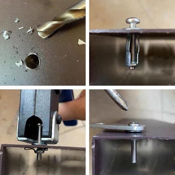 5 stk./pakke kronbladnitter låsemøtrik 5 sæt M4X20MM 5 sæt M4X20MM 5 Sets M4x20mm