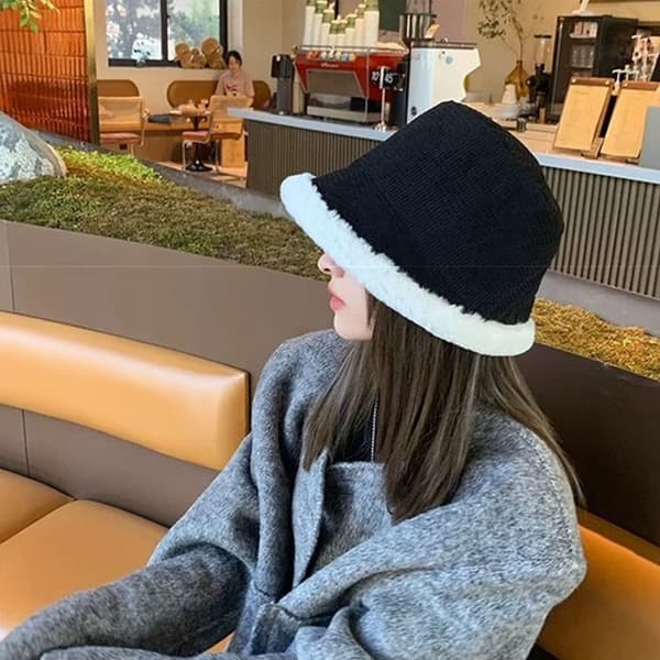 Fiskerhatte Plyshat SORT black