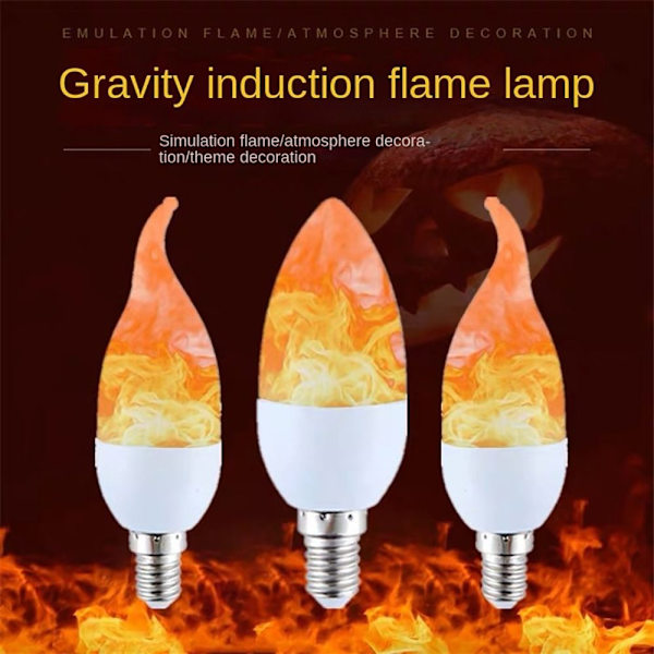 LED flamme lyspærer Stearinlys Brann lyspære E14B B E14B