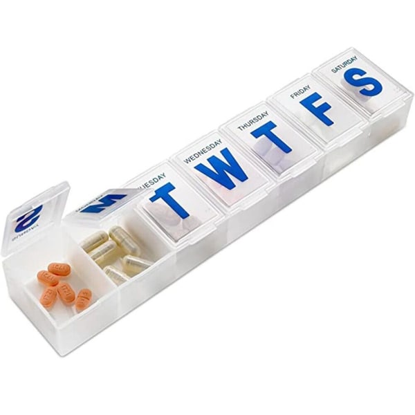 7 Days Pill Box Tablettdispenser BLÅ blue