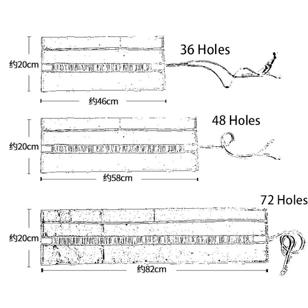 Case Roll Up Pen verho A-72 HOLES A-72 HOLES A-72 Holes