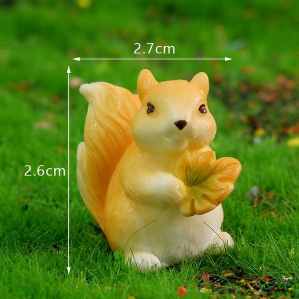 6st Ekorrdjursfigur Mini Ekorrfigur LÖNLÖV Maple Leaf