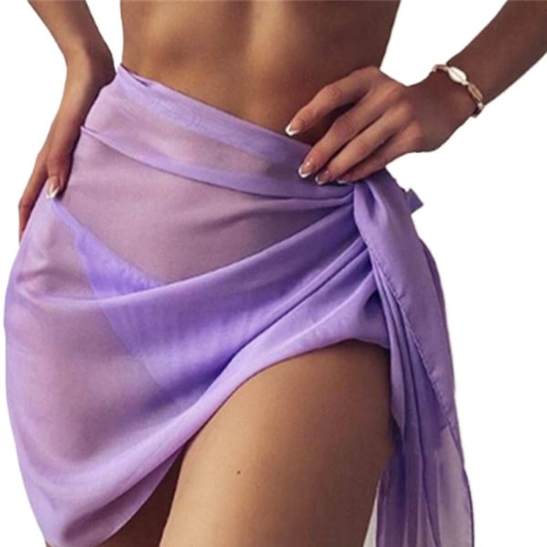 Bikini indpakket gennemsigtig top badetøj cover-up kjole 5 5 5