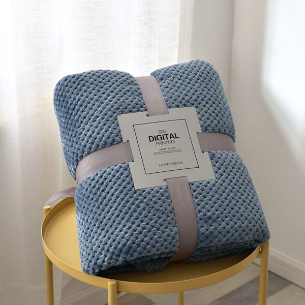 Sofffilt Fleece Täcke BLÅT Blue