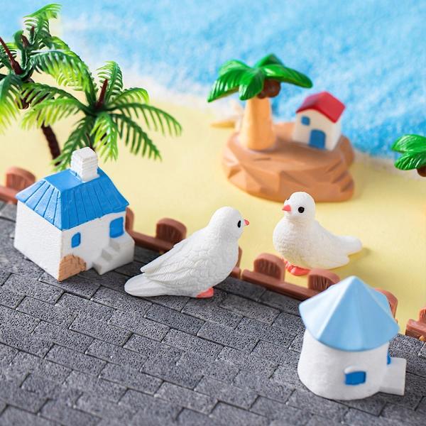 5 kpl Island Dove House Coconut Tree Micro Landscape 4 4 4