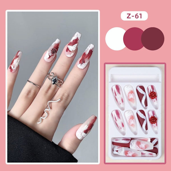 24 kpl Fake Nails pitkät ranskalaiset Z-97 Z-97 Z-97