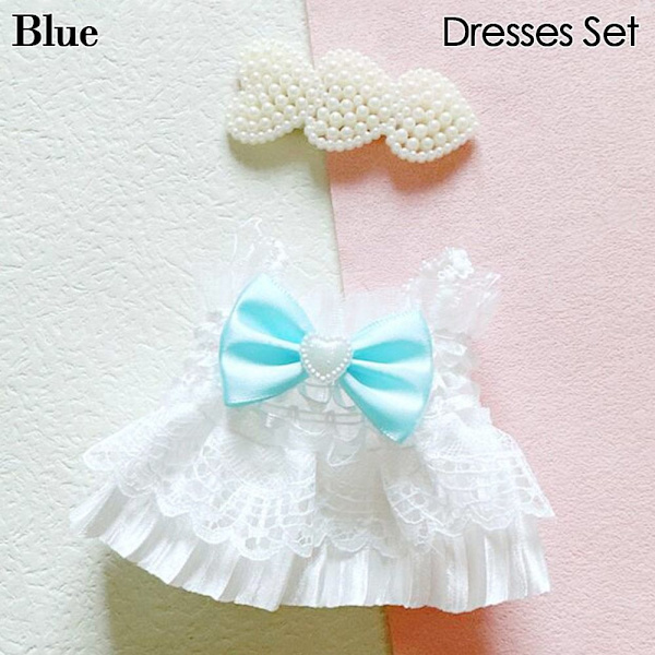Suloinen pääpanta Pehmo-nukkepäähineet SININEN MEKO- SET MEKO- SET Blue Dresses Set-Dresses Set