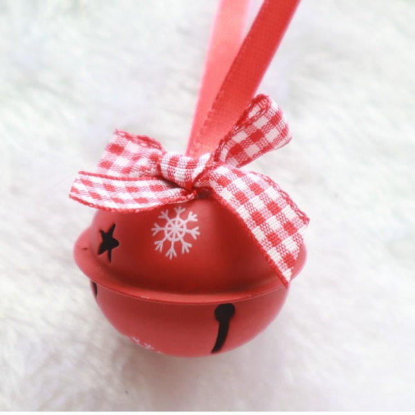 5 KPL joulukuusenkello Xmas Decors PUNAINEN PUNAINEN red