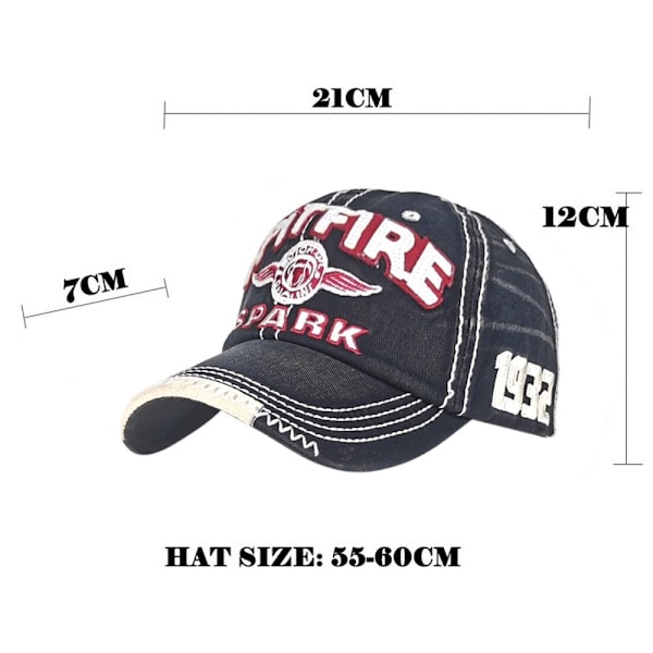 Broderi Baseball Caps Distressed Faded Cap SORT black
