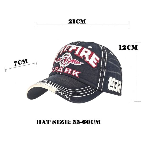 Broderi Baseball Kepsar Distressed Faded Cap GRÅ grey