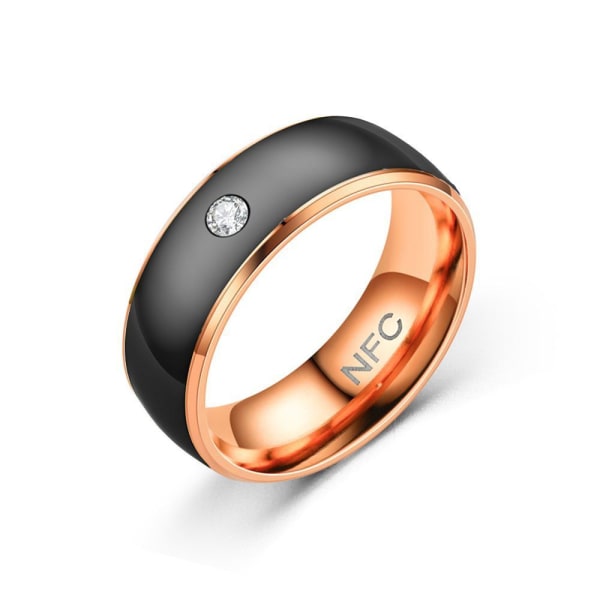 NFC Smart Ring Finger Digital Ring BLACK&ROSE GULD 7 BLACK&ROSE GOLD 7