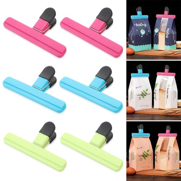 2 STK Forseglingspose Clip Plast Food Forsegling BLÅ blue