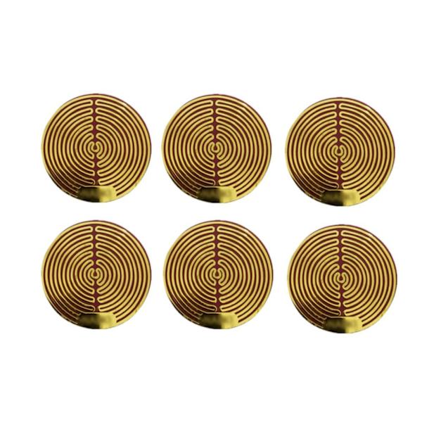 1/2/4/6 stk Strålingsbestandig klistremerke Energitelefonlapp GULL Gold 6 Pcs-6 Pcs