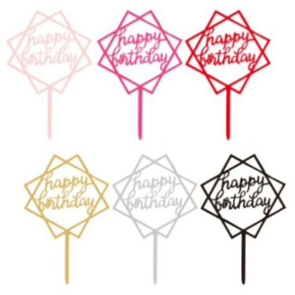 18 kpl Syntymäpäiväkakkupäällinen Happy Birthday Cake Toppers 3 3 3