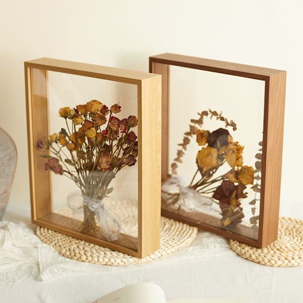 Blomsterskärmsram Väggfäste VALNÖT 6 TUM - 10,2X15,2CM Walnut 6 inch - 10.2x15.2cm