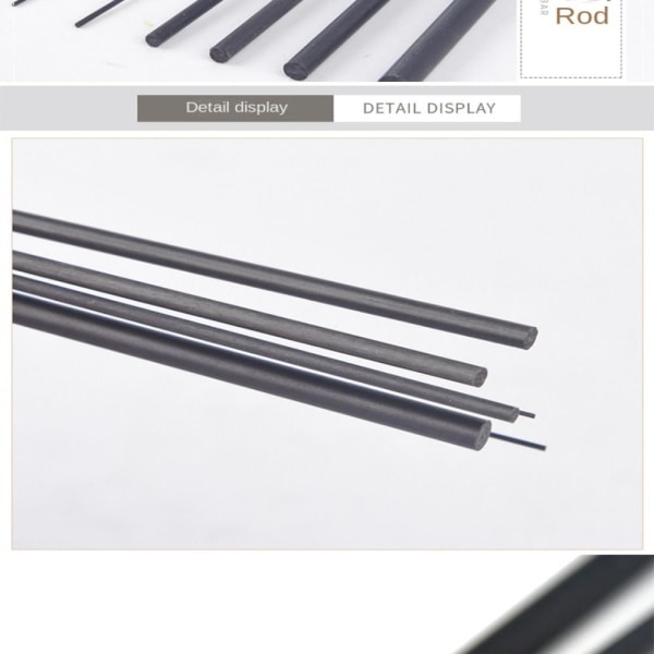solid carbon stang landevejsfiskestang 1,5MM X 1M 1,5MM X 1M 1.5mm X 1M