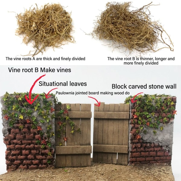 1 boks miniatyr visne rotter Simulering Tree Vines røtter 2 2 2
