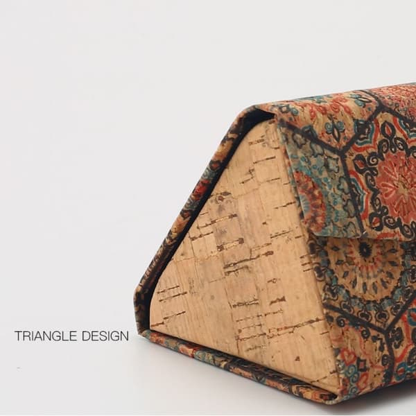 Folding Triangle Glasses Case Solbriller Box Oppbevaringsboks Random style